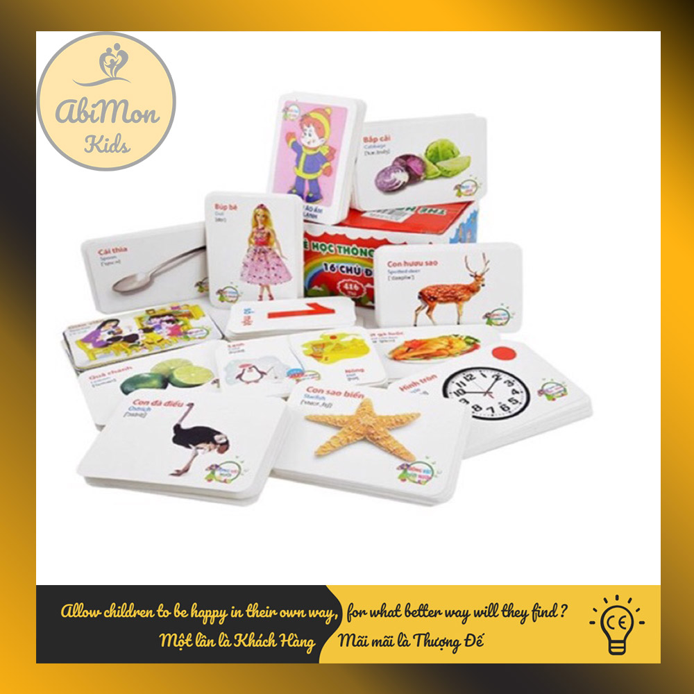 Bộ Thẻ Flashcards 16 Chủ Đề - Học Tiếng Anh Cho Bé || Montessori cao cấp || Đồ chơi Gỗ - Giáo dục - An toàn - Thông minh