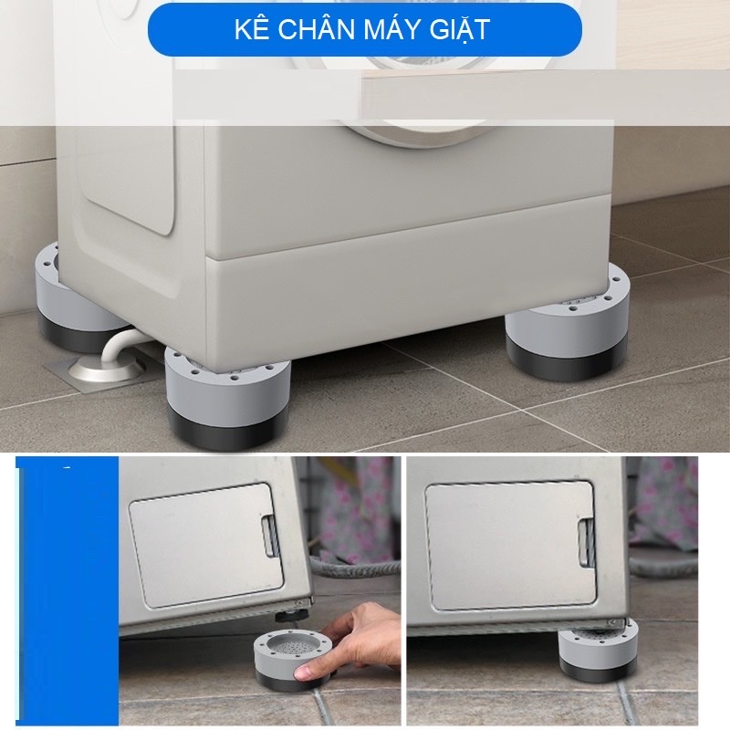 Sét 4 chân đế cao su kê máy giặt ,tủ lạnh ,chống rung ,chống ồn ,chống trượt ,độ bền cao phù hợp tất cả các loại máy