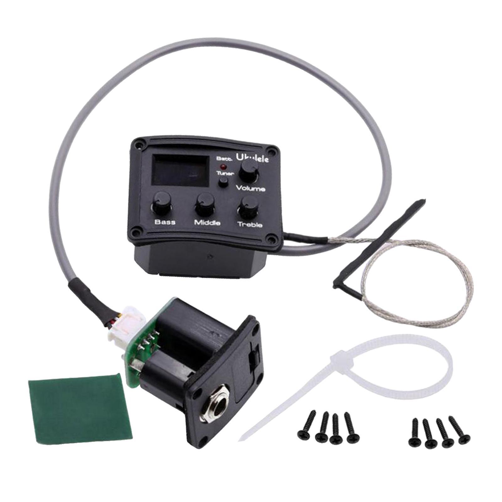 EQ Equalizer Tuner System, 3 Band Pickup, EQ Equalizer Piezo Digital Tuner Pickup , for 3 Band with LCD Display Instrument Replacements