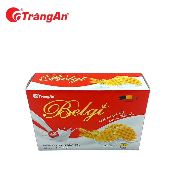 Bánh Belgi trứng sữa 76g , thích hợp bày lễ, hạn sử dụng 12 tháng, thương hiệu Tràng An