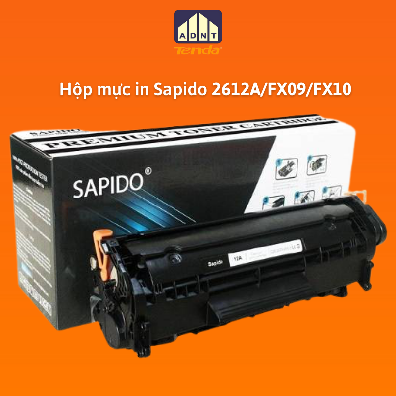 Hộp mực in Sapido cho máy in HP Canon 2612A/FX09/FX10 hàng chính hãng