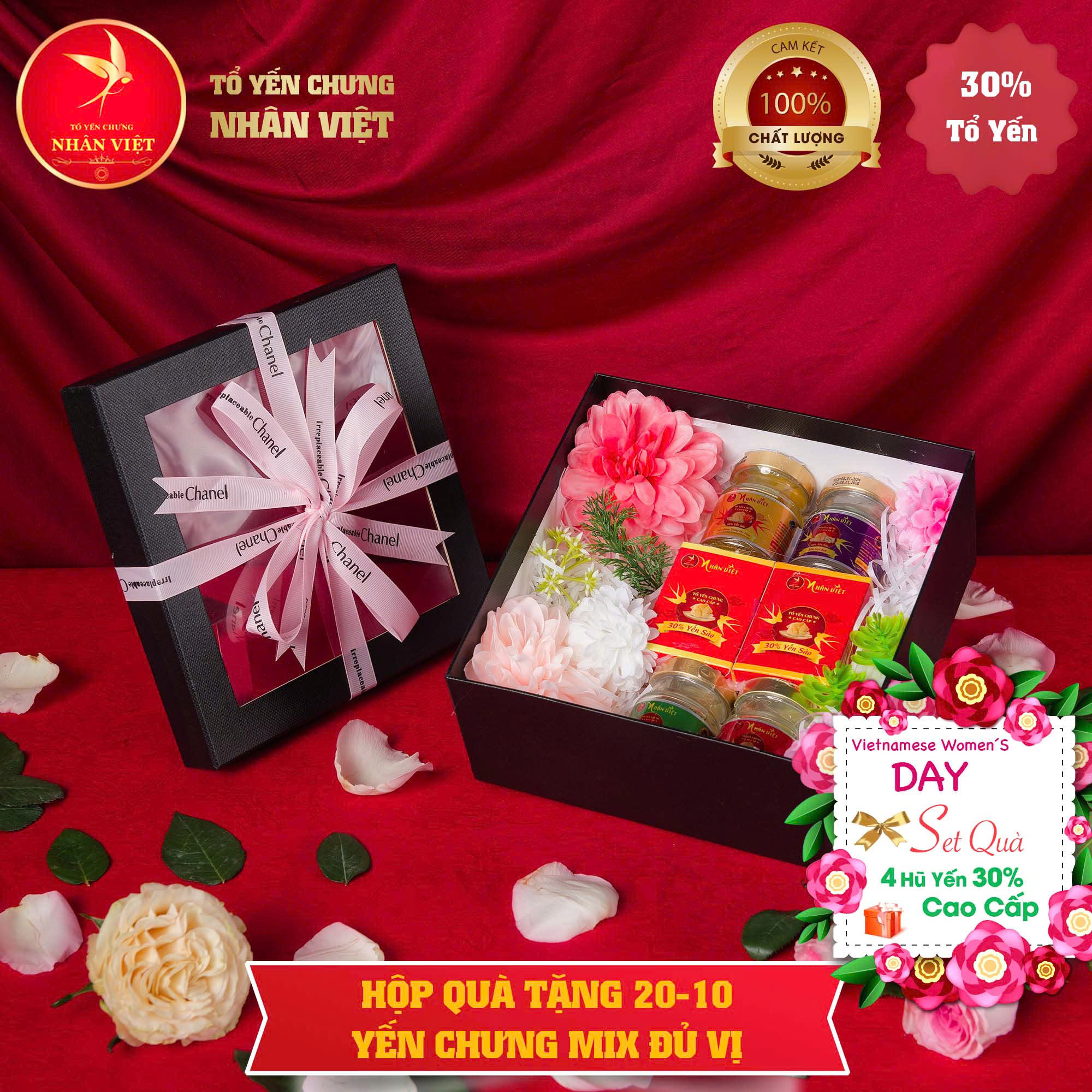HỘP QUÀ TẶNG YẾN - MÓN QUÀ Ý NGHĨA CHO NGÀY QUỐC TẾ PHỤ NỮ 20/10 - NHÂN VIỆT