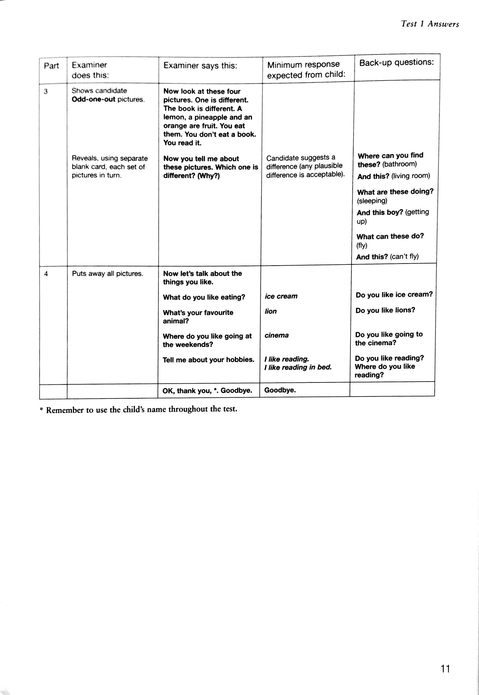 Cambridge English Movers 1 for Revised Exam from 2018 Ans Booklet