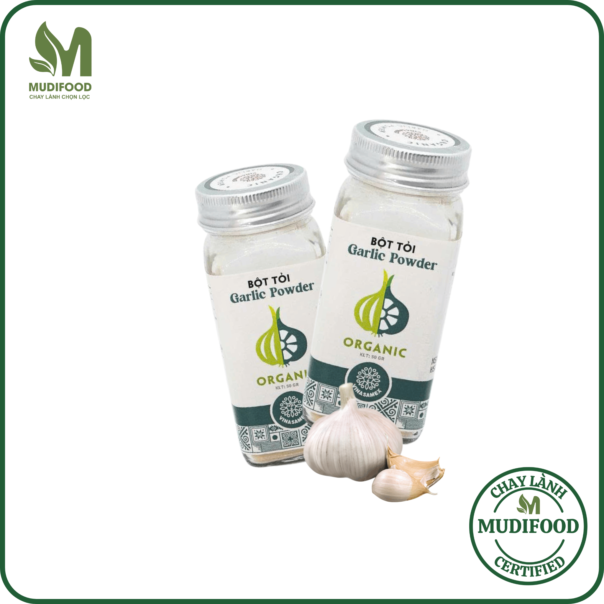 Bột Tỏi Vinasamex 50g - Gia Vị Cho Những Bữa Ăn Tròn Vị, Tẩm Uớp Món Ăn