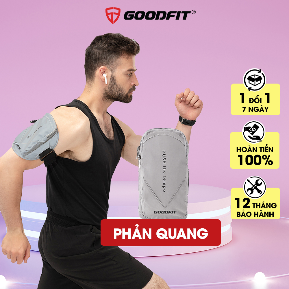 Đai đeo chạy bộ, túi đựng điện thoại đeo tay chạy bộ GoodFit chống nước, phản quang Goodfit GF201RA