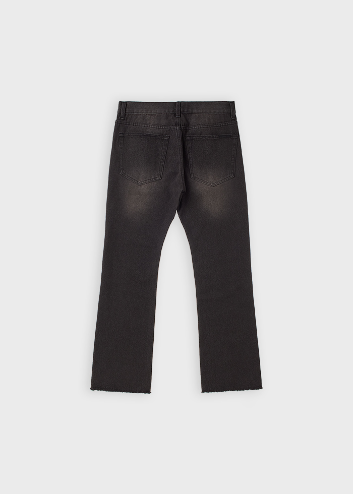 RELAXED FLARE DENIM/ WASHED BLACK