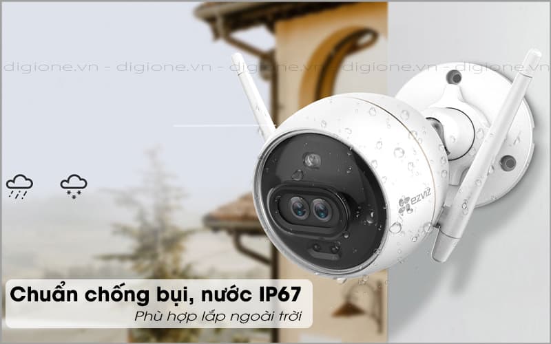 Camera Wifi EZVIZ ngoài trời C3X có màu ban đêm, báo động công nghệ AI - Hàng chính hãng