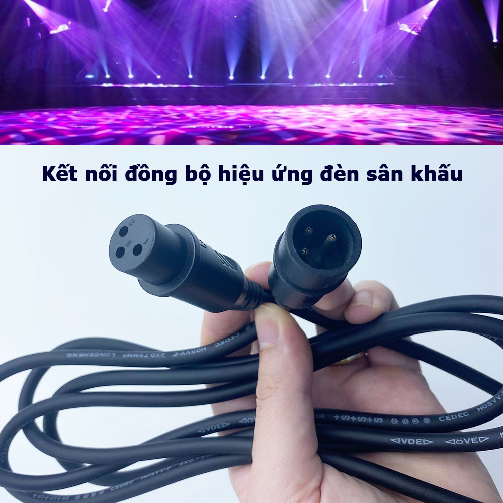 Dây cáp DMX DMX512 chuyên dụng cho đèn sân khấu 3 Pin kết nối đồng bộ hiệu ứng ánh sáng