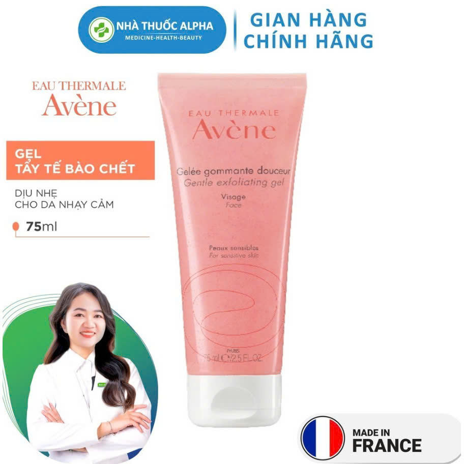 Gel tẩy tế bào chết dịu nhẹ cho da nhạy cảm Avène Gentle Exfoliating Gel 75ml