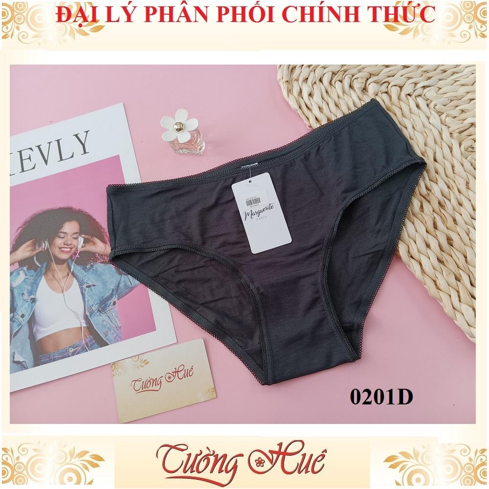 Quần lót nữ Marguerite Paris 0201D cotton trơn lưng cao .