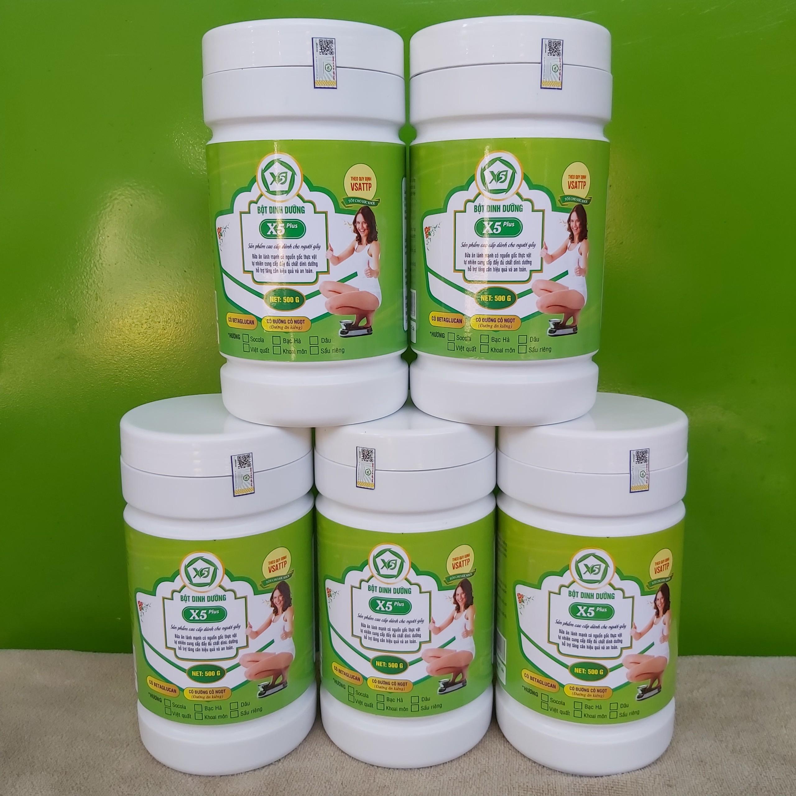 Combo 4 Hộp Bột Ngũ Cốc Nảy Mầm Tăng Cân X5 (500g/hộp): Giúp Tăng Cân An Toàn, Tăng Nội Lực (Ngũ cốc tăng cân)