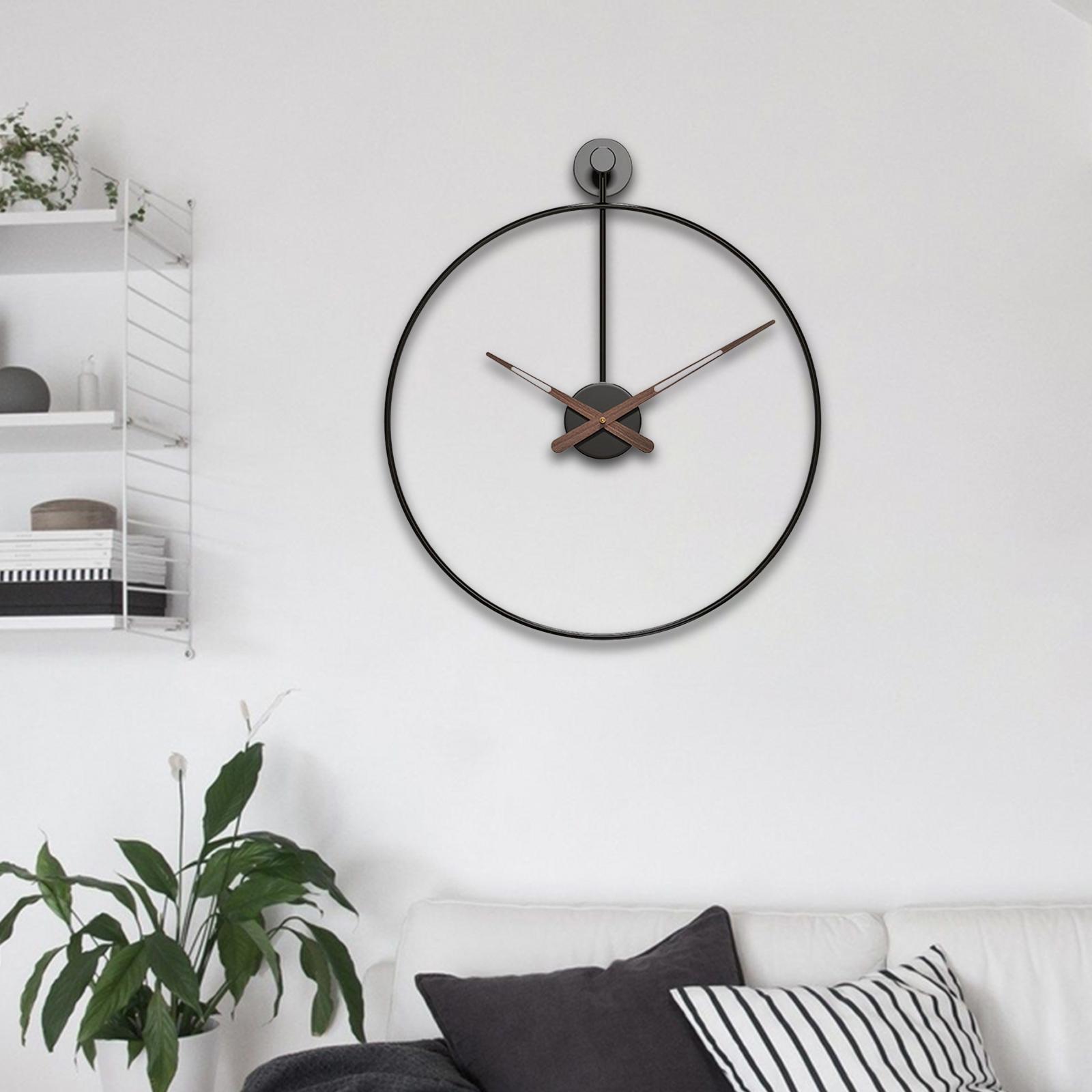 Nordic Wall Clock Non Ticking Decorative for Kitchen Coffee Shop Living Room