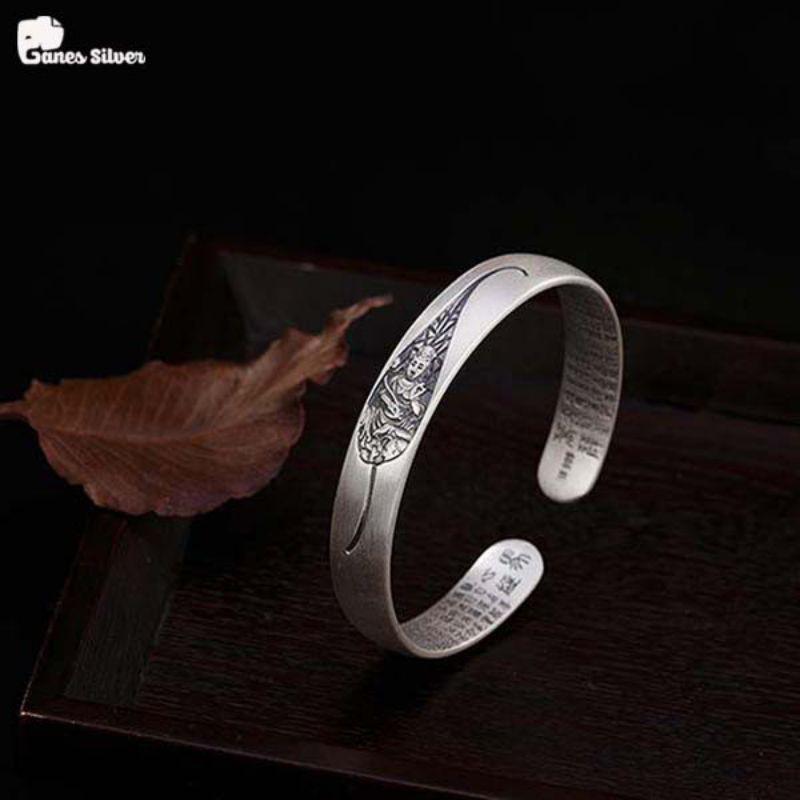 Lắc Tay Bạc Thái 8 Vị Phật Bản Mệnh Cầu Bình An May Mắn - Ganes silver