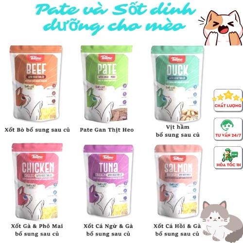 Pate và sốt dành cho mèo Tell Me dinh dưỡng, thơm ngon, nhiều vị