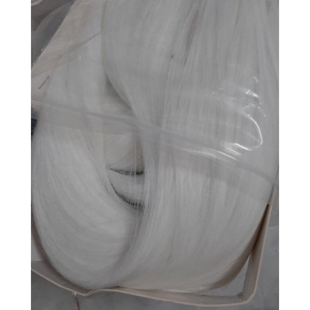 Nhiều mẫu - Wig/tóc giả cơ bản 1m - 100cm xanh,đỏ,tím,vàng,đen,trắng,xám,nâu,hồng,cam