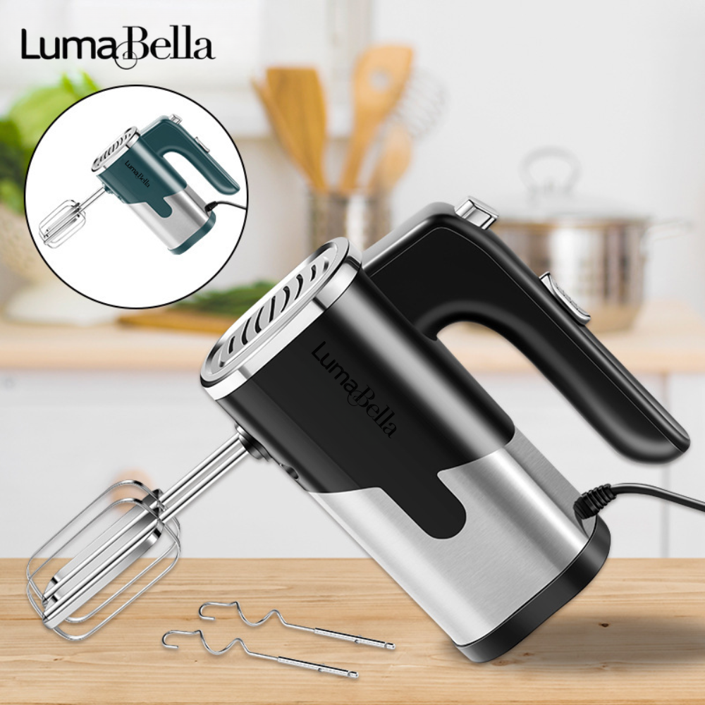 Máy đánh trứng cầm tay đánh được bột Lumabella LB-6621 công suất 200W, có 5 tốc độ điều chỉnh, dễ dùng [BẢO HÀNH 1 NĂM] - DELIYA HÀNG CHÍNH HÃNG