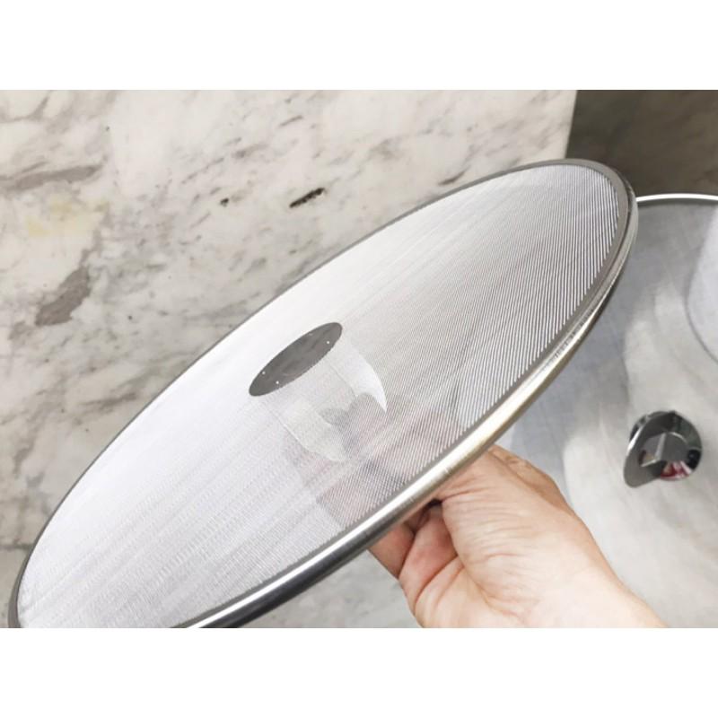 NẮP VUNG LƯỚI INOX 23CM CHỐNG VĂNG DẦU MỠ CÔN TRÙNG