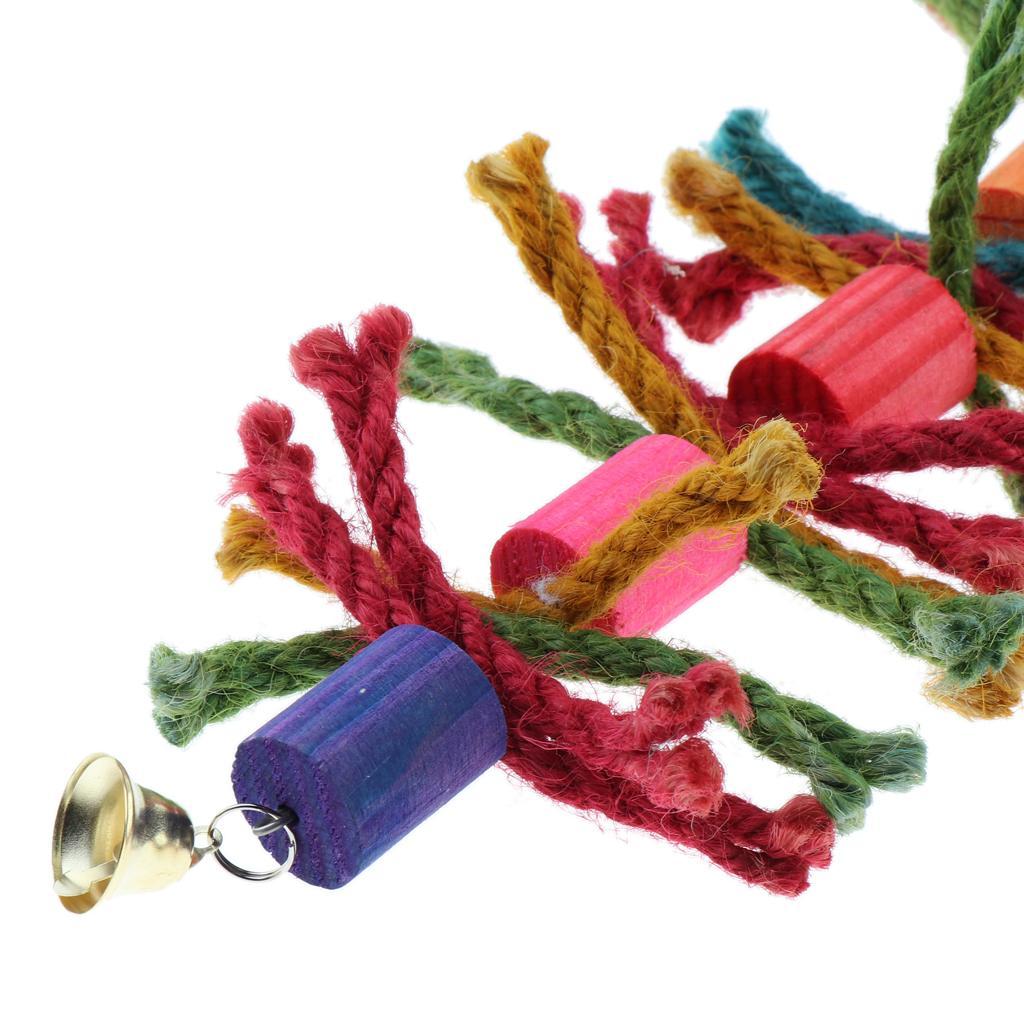 3pcs Pet Bird Bites Toy Parrot Chew Bell Toys Swing Cage Hanging Parakeet