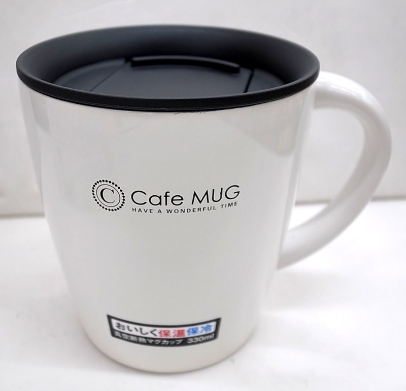 Cốc inox giữ nhiệt Cafe Mug 330ml có gioăng silicon & nắp trượt chống tràn TẶNG KÈM 01 Set 150 ống hút đa sắc màu Seiwa Pro có thể tái sử dụng nhiều lần