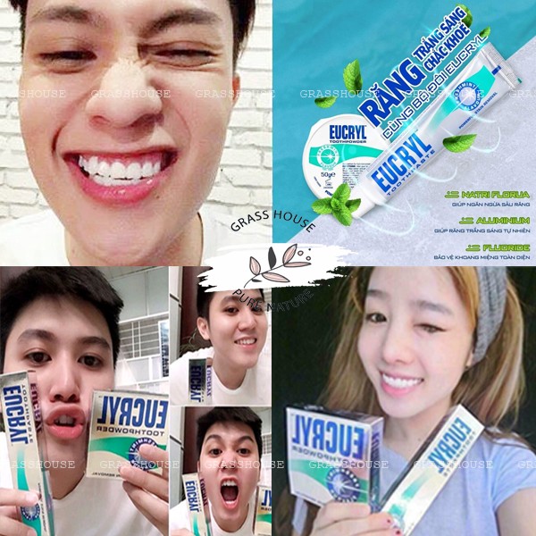 Bột Tẩy Trắng Răng Eucryl Toothpowder Freshmint 50g