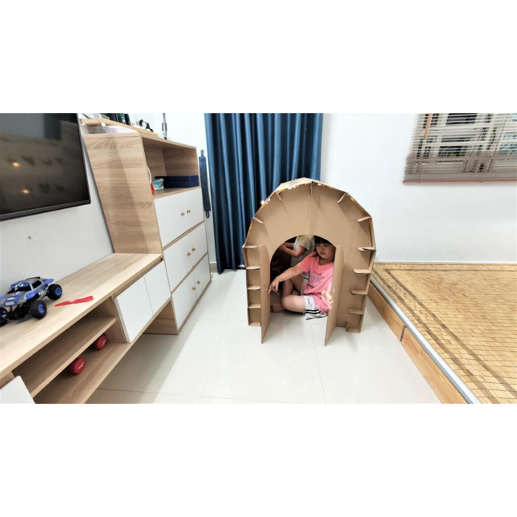 GIAO HỎA TỐC - Ngôi Nhà giấy carton lắp ráp cho bé
