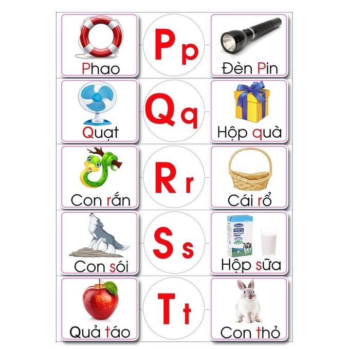 HỌC LIỆU BÓC DÁN CHỮ CÁI TIẾNG VIỆT &amp; CHỮ CÁI TIẾNG ANH ALPHABET – PHƯƠNG PHÁP MONTESSORI