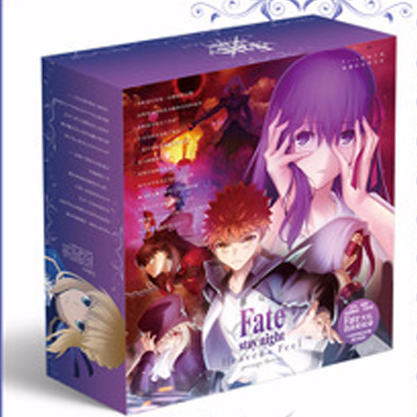 Hộp quà fate stay night saber hộp tím lớn gồm nhiều món đồ độc đáo như poster postcard tập ảnh anime chibi