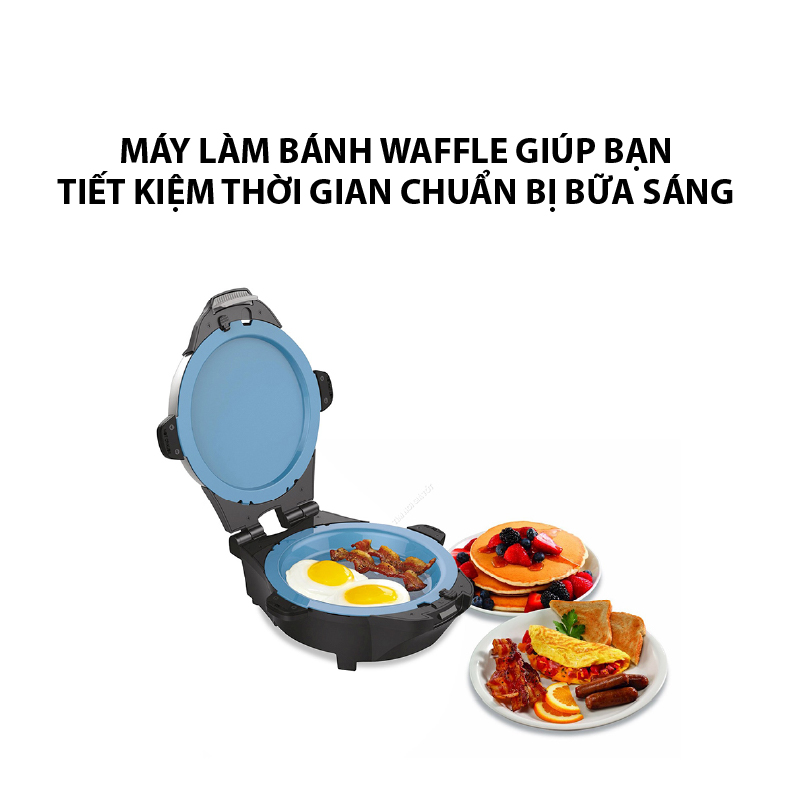 Máy làm bánh Waffle và đồ ăn sáng đa năng Hamilton Beach - 26049-IN - Hành nhập khẩu