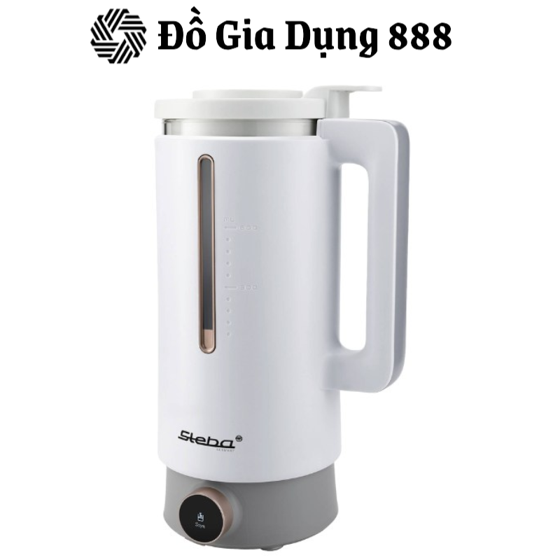 MÁY Làm Sữa Hạt Mini STEBA, Máy Nấu Sữa Đậu Nành, Bình Thủy Tinh 600ml, 10 Chương Trình Tự Động, Nhập Đức, BH 12 Tháng