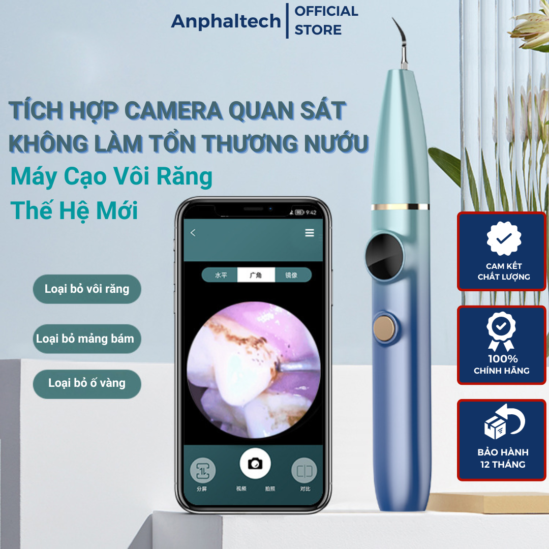 Máy Lấy Cao Răng tại Nhà Y-B700, Máy Cạo Vôi Răng Cao Răng Thế Hệ Mới, Tích Hợp Camera Quan Sát Độ Nét Cao Xem Qua App