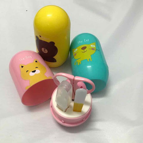 Bộ Dụng Cụ Cắt Móng Tay 4 Chi Tiết Hộp Ngộ Nghĩnh Cho Bé