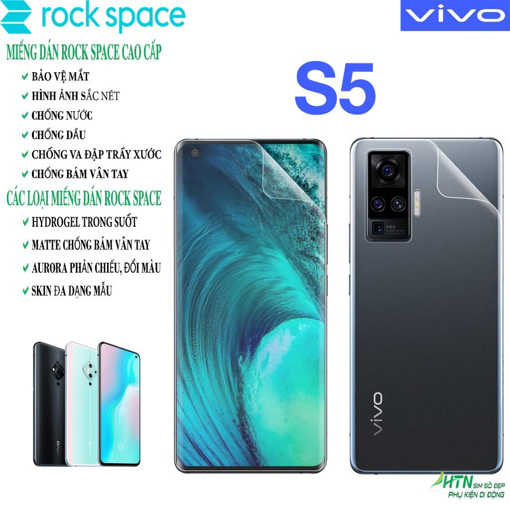 Miếng dán rock space dành cho Vivo S5 PPF Hydrogel dán màn hình/ mặt sau lưng điện thoại tự phục hồi vết xước nhỏ chống ánh sáng xanh cao cấp - Hàng chính hãng