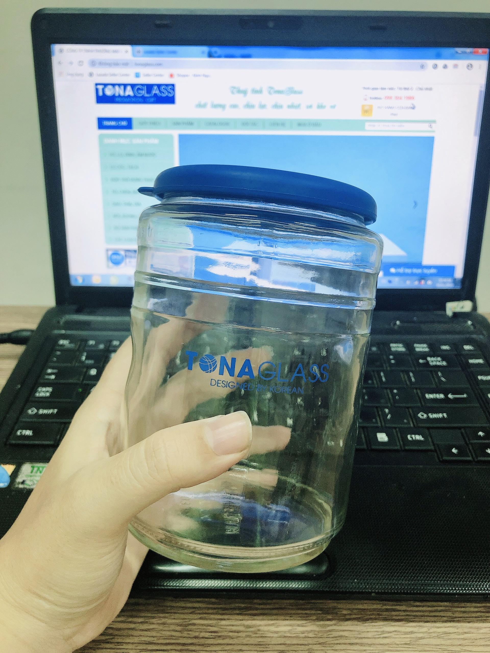 Hũ thủy tinh Tonaglass 750ml, nắp nhựa