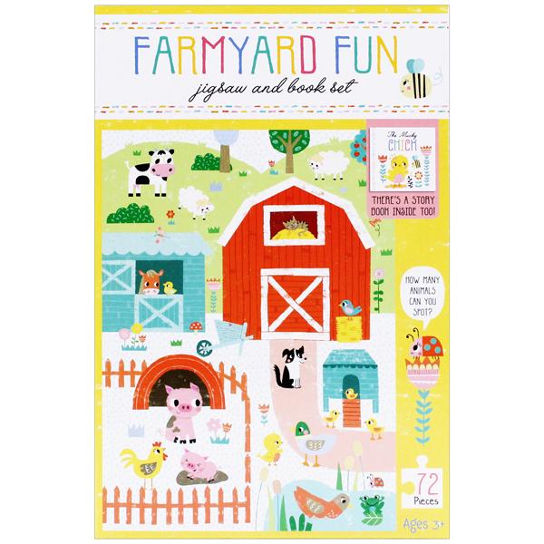 Jigsaw &amp; Book Set - Farmyard Fun