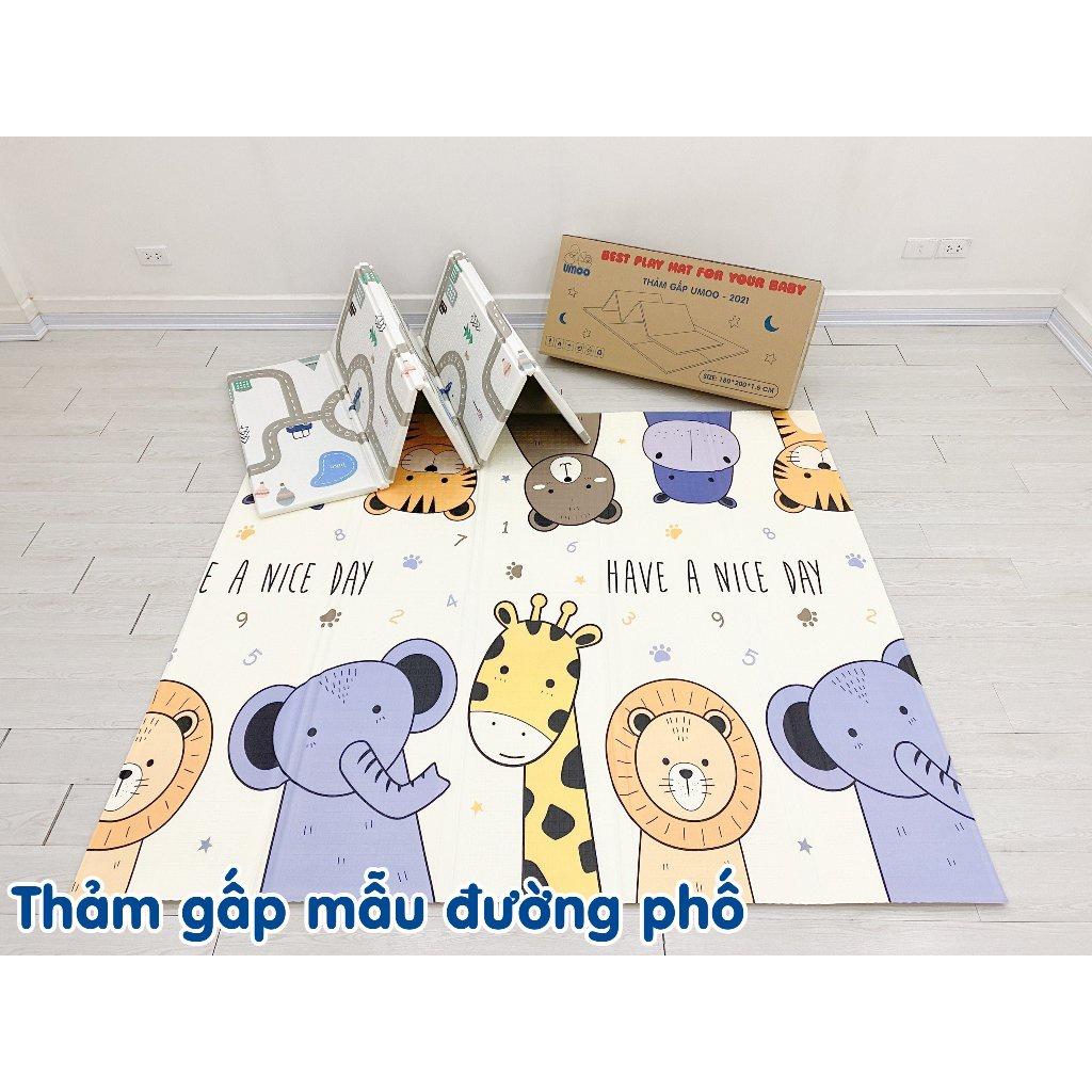 Thảm xốp gấp gọn Umoo mẫu mới - (size 1m8x2m, độ dày 1.5 cm)