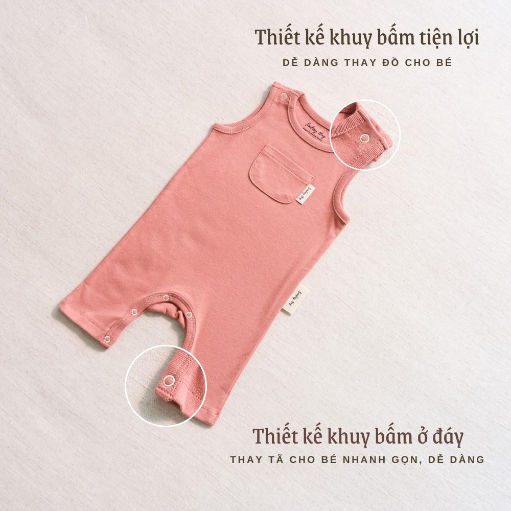 Bộ liền thân ba lỗ Sunday Hug cho bé, Handmade tại Hàn Quốc, 100% cotton Hàn Quốc cao cấp, Khuy bấm tiện lợi