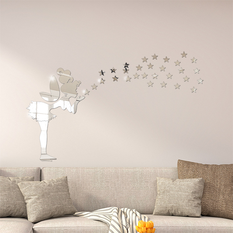 Bộ decal trang trí dán tường 3D sáng tạo cao cấp (M8) Thiên thần