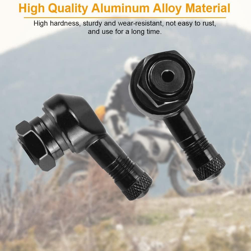 2 CÁI Nhôm Góc Van Lốp Xe Máy Góc Van 11.3mm 90 Độ Lốp Van Thân Adapter Mở Rộng Van Lốp Đa Năng cho Ô Tô, Xe Máy, Van -Đen