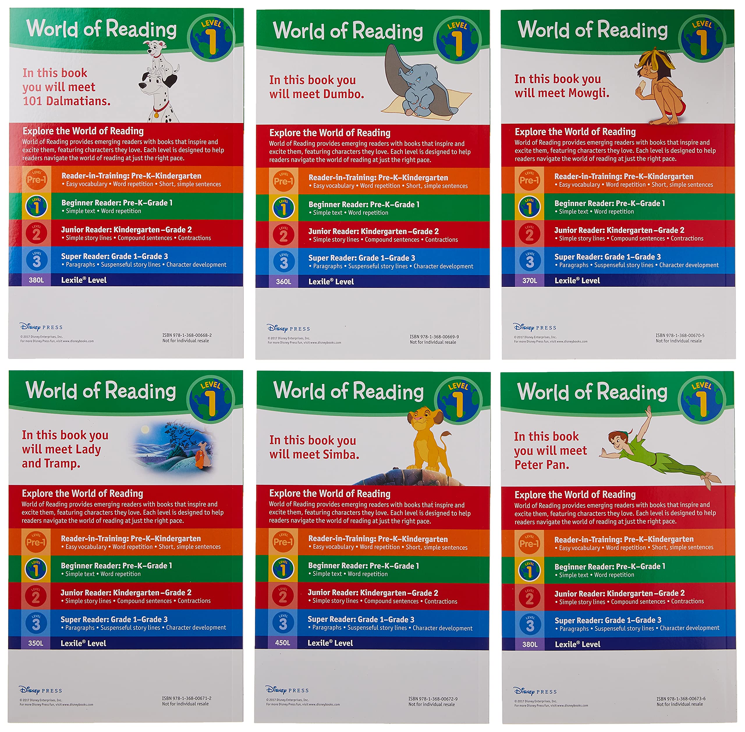 World of Reading DisneyClassic Characters Level 1 Boxed Set