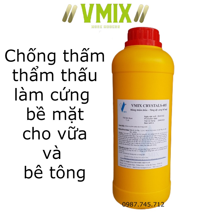 [1Lít] Chống thấm không màu thẩm thấu vào vữa tạo cho cứng bề mặt vữa có thể sơn nước được.chống thấm cho mặt trong nhà và ngoài nhà.dùng cho mặt vữa hoặc bê tông.