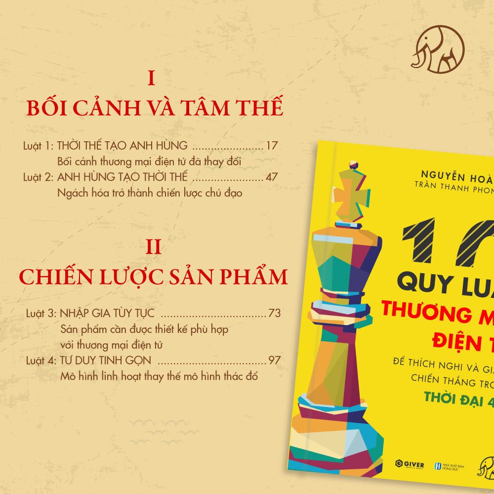 [Coupon 20K đơn 299K] 10 Quy Luật Thương Mại Điện Tử - Bộ Sách Trên Lưng Khổng Tượng - Kinh Doanh Online - Để Thích Nghi Và Giành Chiến Thắng Trong Thời Đại 4.0