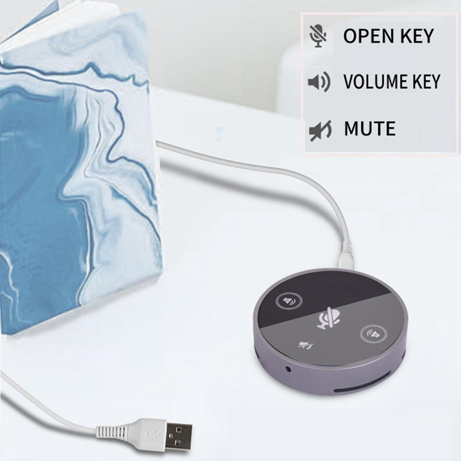 USB Microphone Bluetooth Computer Speakers with Microphone Voice Pickup Conference USB Microphone Desktop Mic for Recording Chatting People