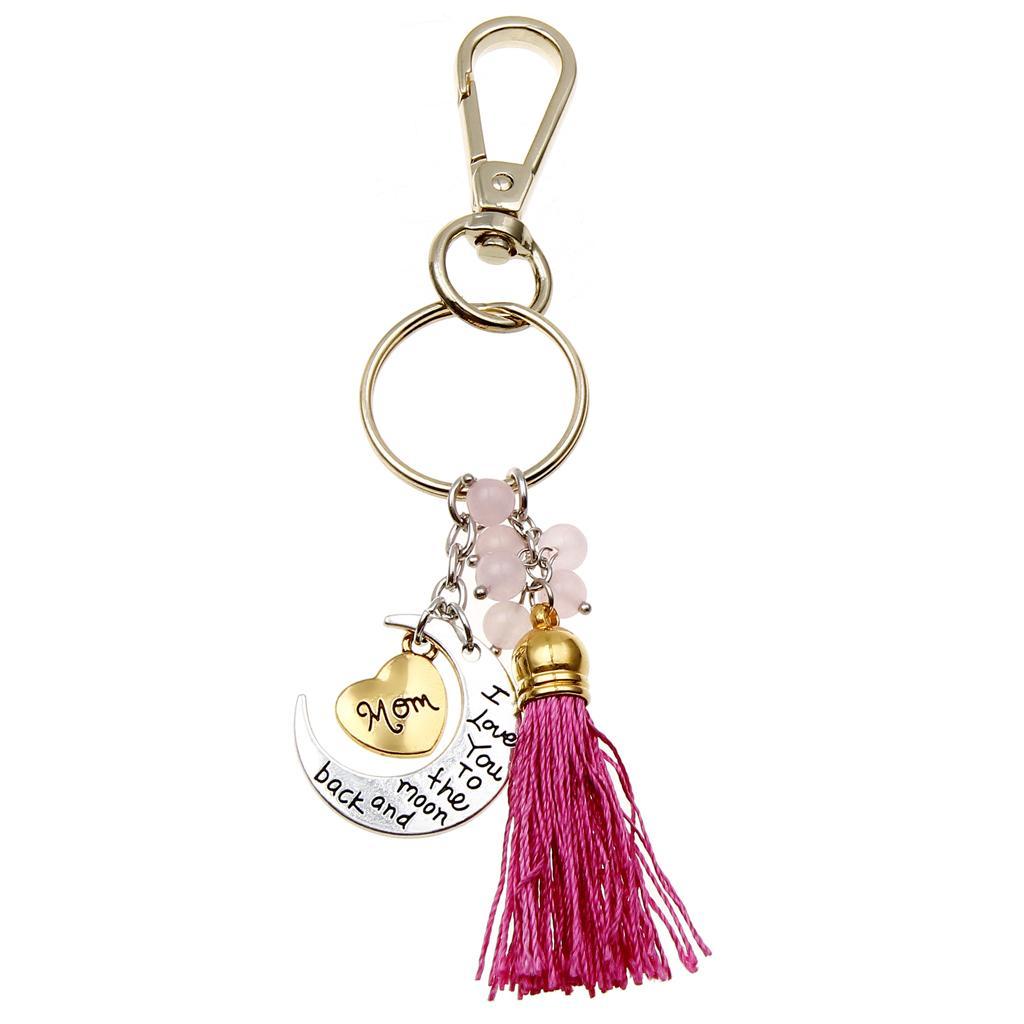 Fashion I Love You To The Moon And Back Keyring Keychain Charm Family Gift