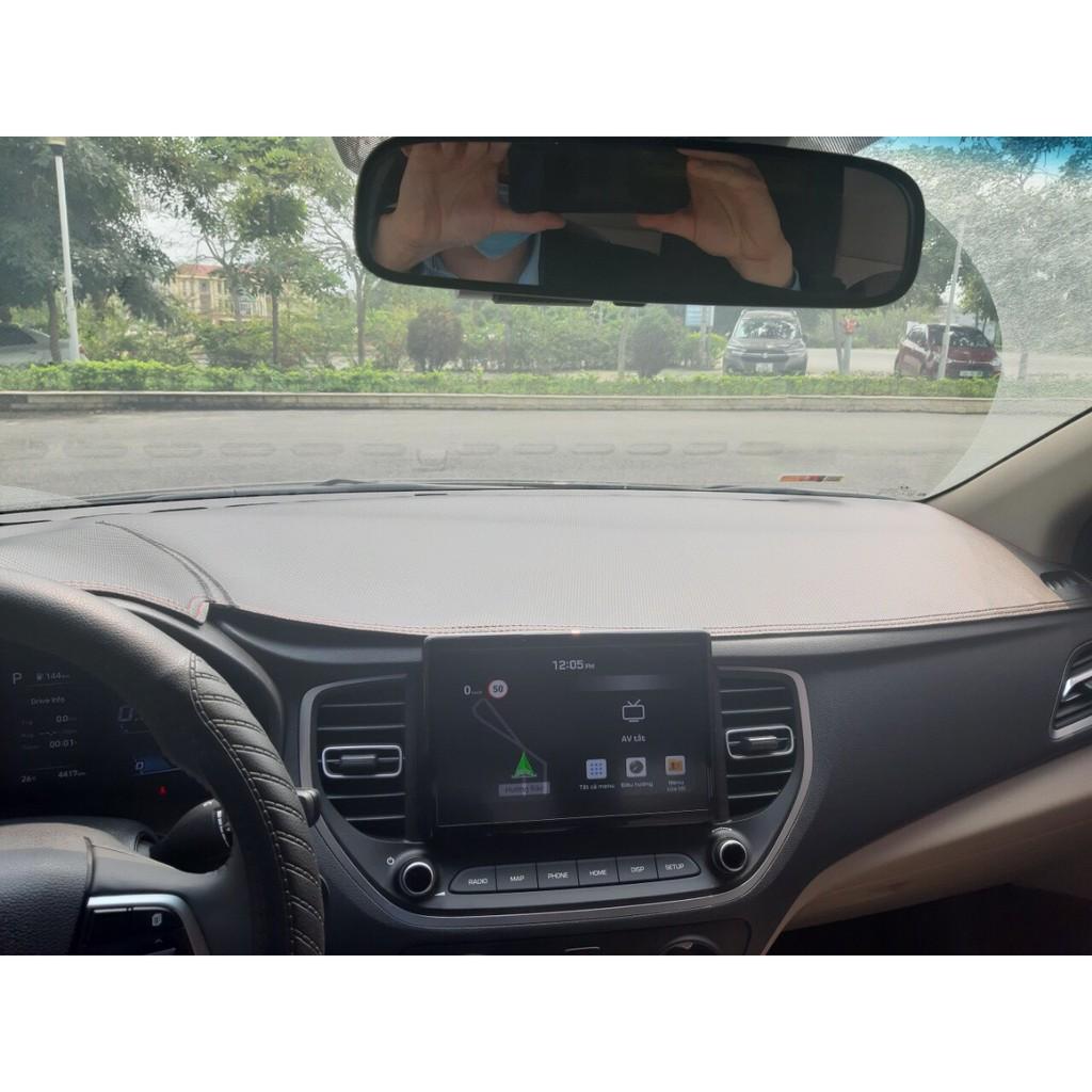 Thảm taplo da vân carbon cao cấp xe Accent 2018-2022