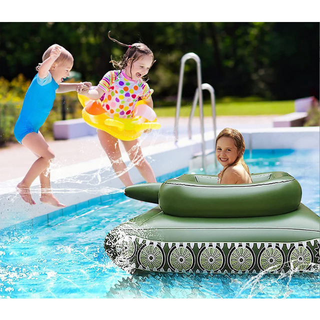 Phao Bơi Xe Tăng Bắn Nước Inflatable Tank Pool size lớn (160x110x60cm)