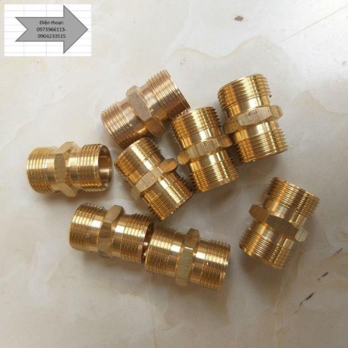 Khớp nối dây xịt máy rửa xe 2 đầu ren 22mm