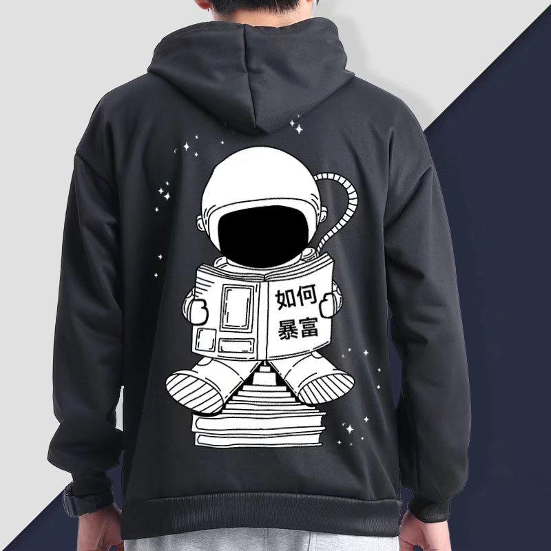 Áo Hoodie In Họa Tiết Phi Hành Gia Phong Cách Đường Phố Hàn Quốc Thời Trang Thu Đông Cho Nam M-8XL