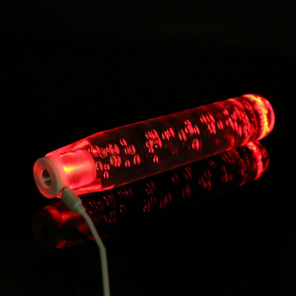 250MM Universal Vehicle Crystal LED 7-Color LIGHT Shifter Shift Knob Gear