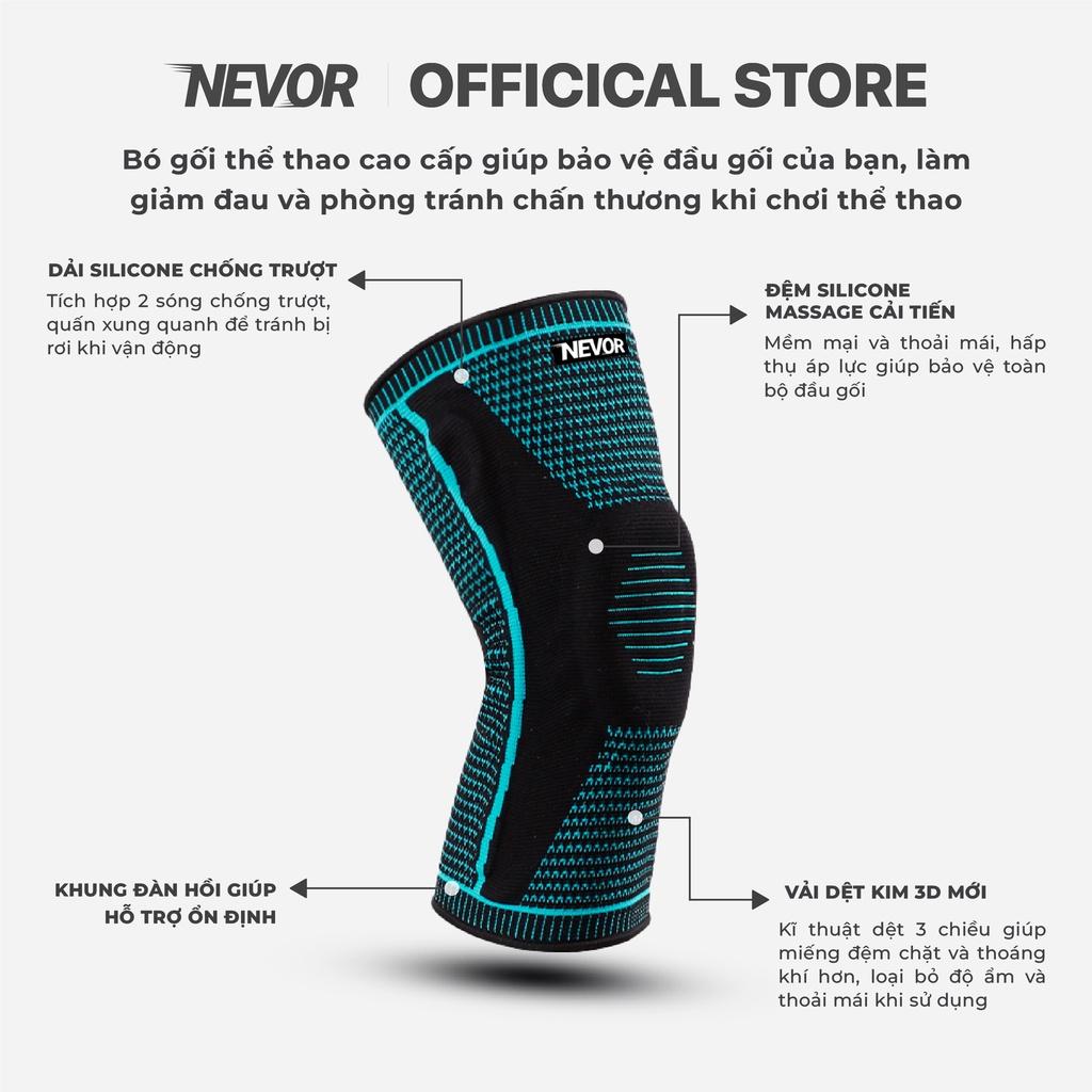 Bó gối thể thao Nevor BDG05 giảm đau, phòng tránh chấn thương dây chằng sử dụng cho gym, bóng đá, bóng rổ,..