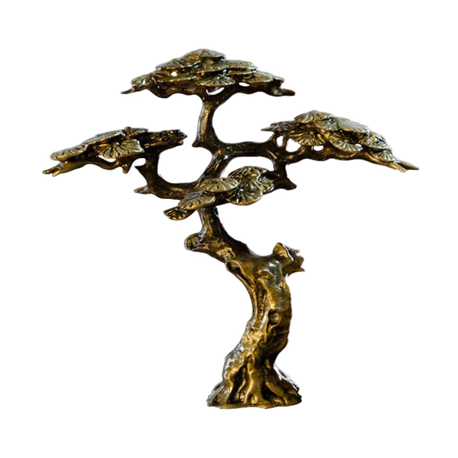 2x Antique Tree Statue Miniature Figurine Sculpture Home Decoration